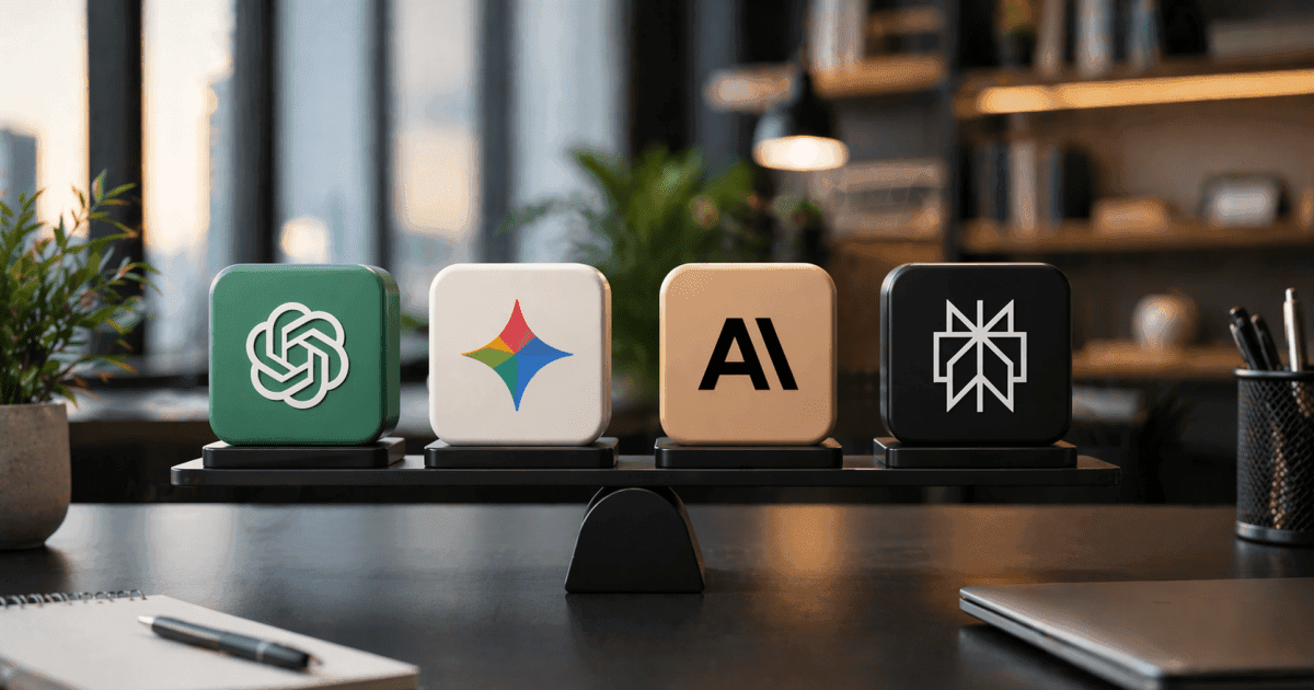 Comparison of leading AI tools representing the best AI tool for UAE professionals 2026 across real work scenarios